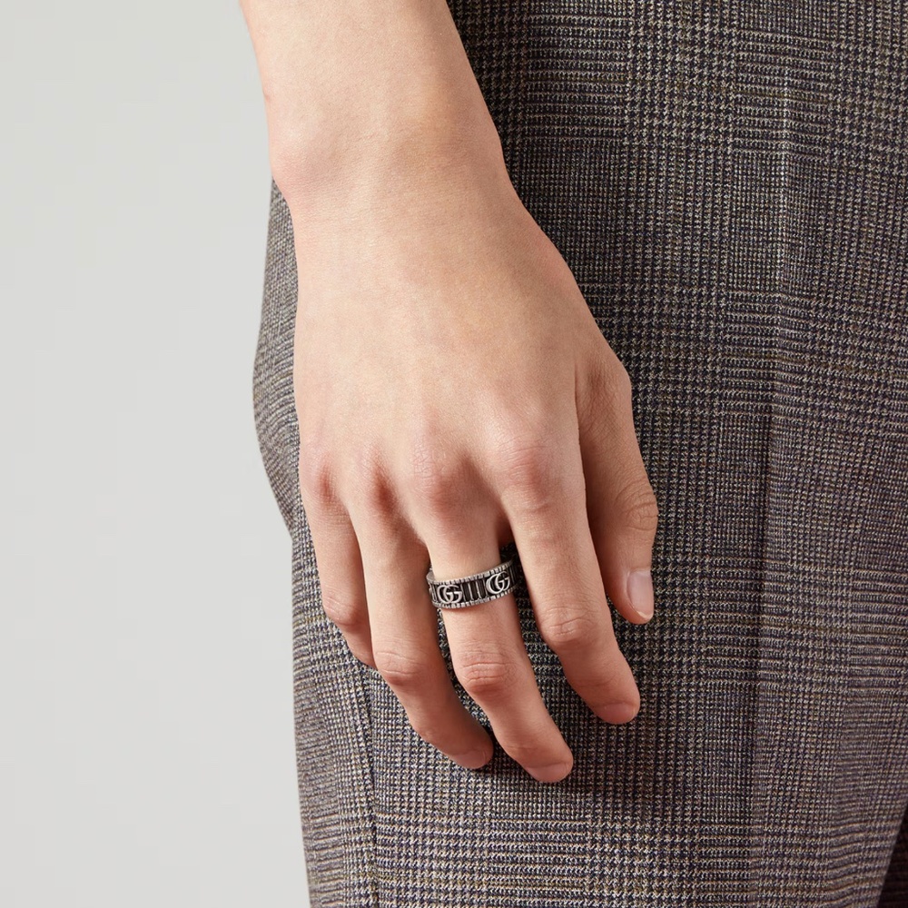 Gucci  925 RING WITH DOUBLE G IN SILVER